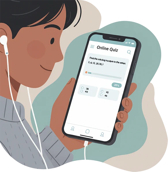 Logical reasoning quizzes with multiple choice questions and instant feedback