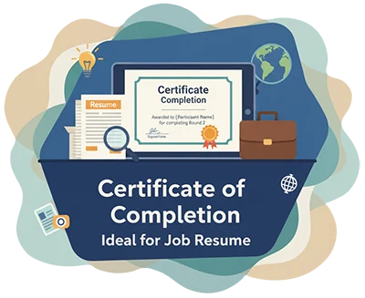 Digital certificate of completion for scholarship participants after Round 2