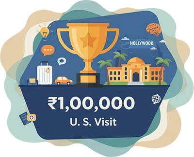 Top winner scholarship ₹1,00,000 with U.S. university visit